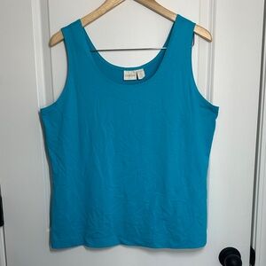 Chico's Women’s Scoop Neck Cami/Tank Turquoise XL